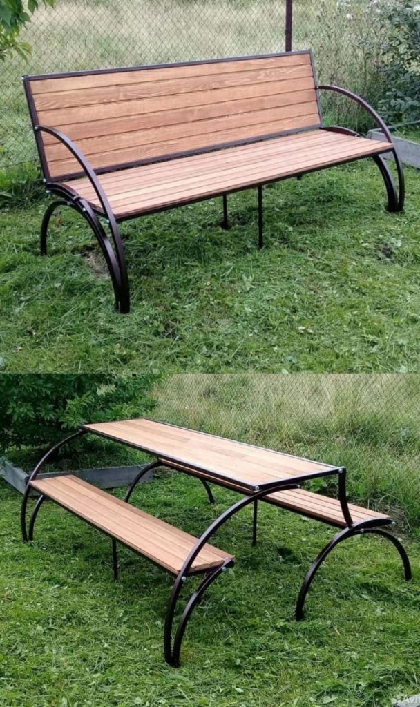 Скамейка трансформер холодной ковки